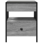 Comodino con LED Infinity Grigio Sonoma 40x40x51 cm