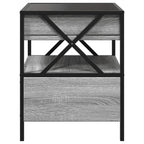 Comodino con LED Infinity Grigio Sonoma 40x40x51 cm
