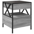 Comodino con LED Infinity Grigio Sonoma 40x40x51 cm