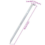 Picchetti per Tenda 24 pz 30 cm Ø20 mm in Acciaio Zincato