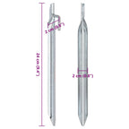 Picchetti Tenda 24 pz a Forma di V 24 cm Ø20 mm Acciaio Zincato