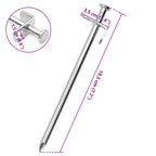 Picchetti per Tenda 24 pz 19,5 cm 8 mm in Acciaio Zincato