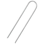 Picchetti da Terra a Forma di U 25pz 15x3,5 cm Acciaio Zincato