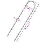 Picchetti da Terra a Forma di U 50 pz 15x3,5 cm Acciaio Zincato