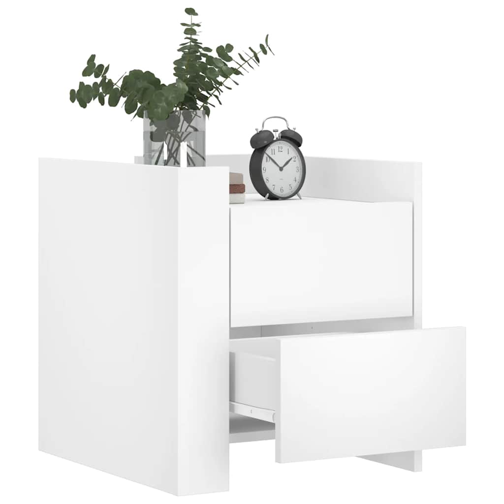 Comodino Bianco 45x50x50 cm in Truciolato