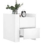 Comodino Bianco 45x50x50 cm in Truciolato