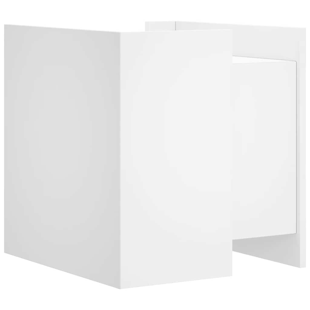 Comodino Bianco 45x50x50 cm in Truciolato