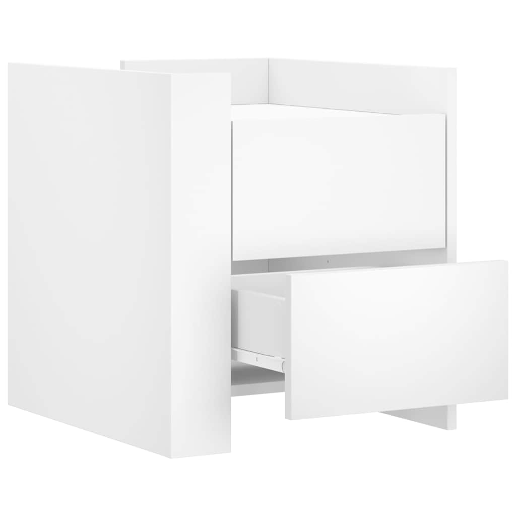 Comodino Bianco 45x50x50 cm in Truciolato