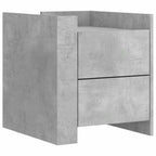 Comodino Grigio Cemento 45x50x50 cm in Truciolato