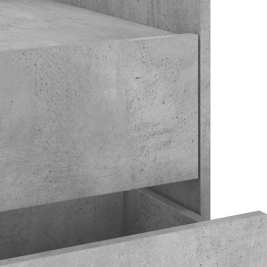 Comodino Grigio Cemento 45x50x50 cm in Truciolato