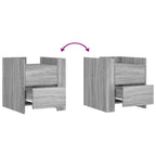 Comodino Grigio Sonoma 45x50x50 cm in Truciolato