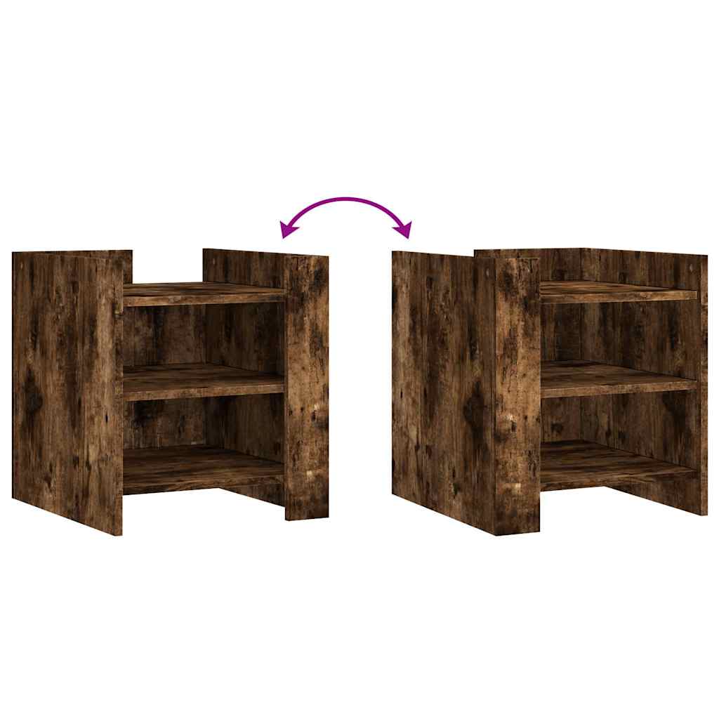 Comodino Rovere Fumo 45x50x50 cm in Truciolato