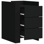 Comodino Nero 45x50x65 cm in Legno Multistrato