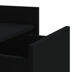 Comodino Nero 45x50x65 cm in Legno Multistrato