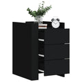 Comodino Nero 45x50x65 cm in Legno Multistrato