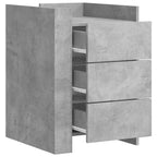 Comodino Grigio Cemento 45x50x65 cm in Legno Multistrato
