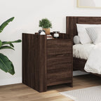 Comodino Rovere Marrone 45x50x65 cm in Legno Multistrato