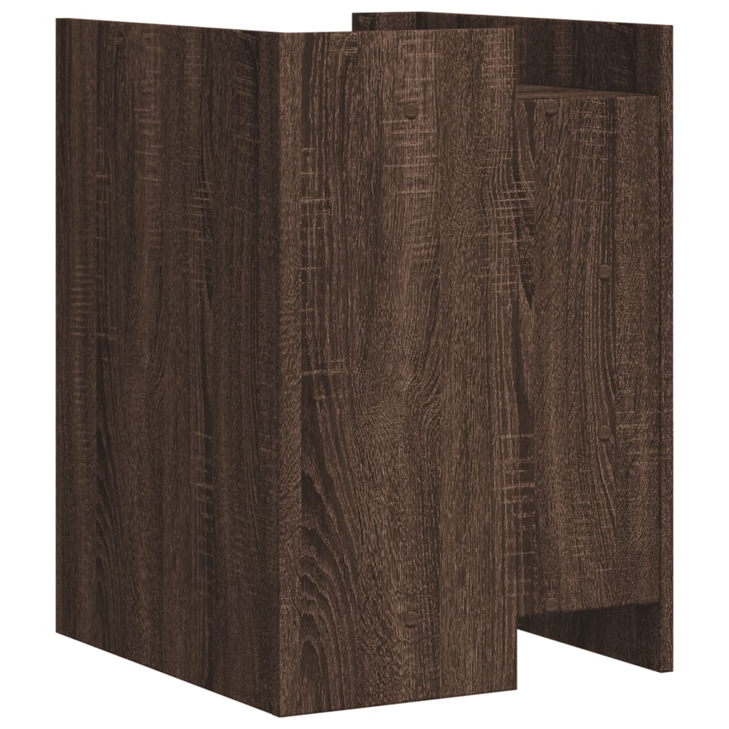 Comodino Rovere Marrone 45x50x65 cm in Legno Multistrato