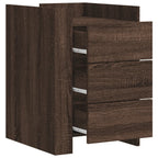 Comodino Rovere Marrone 45x50x65 cm in Legno Multistrato
