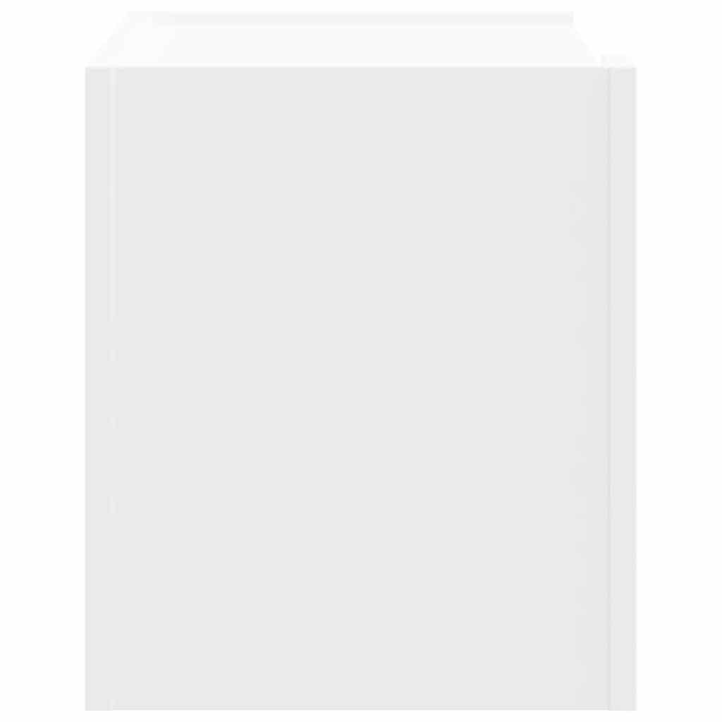 Comodini a Muro 2 pz Bianchi 45x30x35 cm