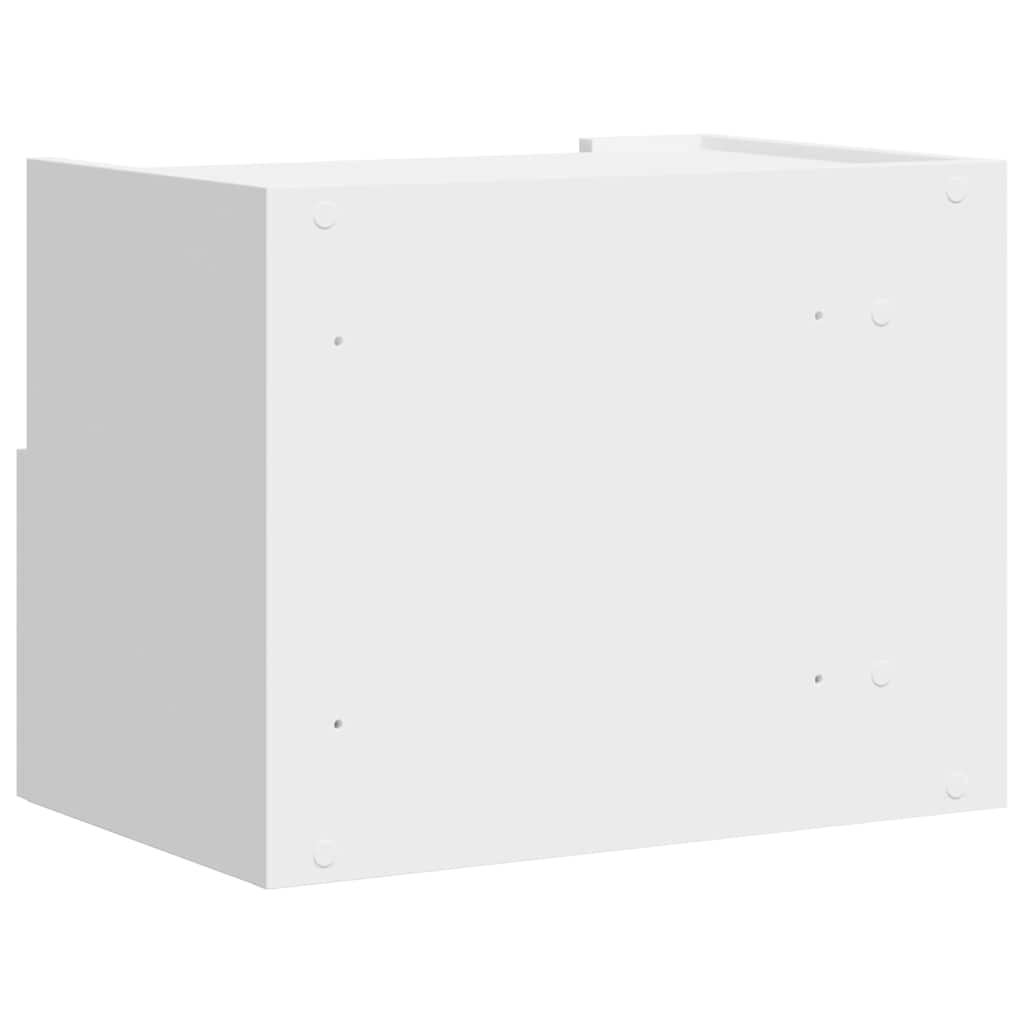 Comodini a Muro 2 pz Bianchi 45x30x35 cm