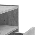Comodino a Muro Grigio Cemento 45x30x35 cm