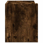 Comodini a Muro 2 pz Rovere Fumo 45x30x35 cm