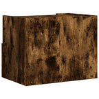 Comodini a Muro 2 pz Rovere Fumo 45x30x35 cm