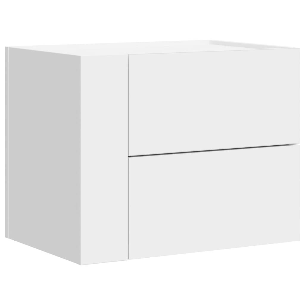Comodino a Parete Bianco 45x30x35 cm