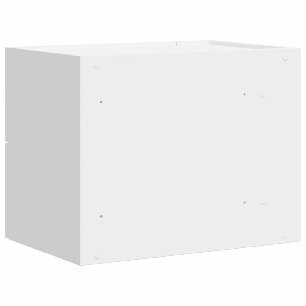 Comodino a Parete Bianco 45x30x35 cm