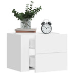 Comodino a Parete Bianco 45x30x35 cm