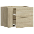 Comodini a Muro 2 pz Rovere Sonoma 45x30x35 cm