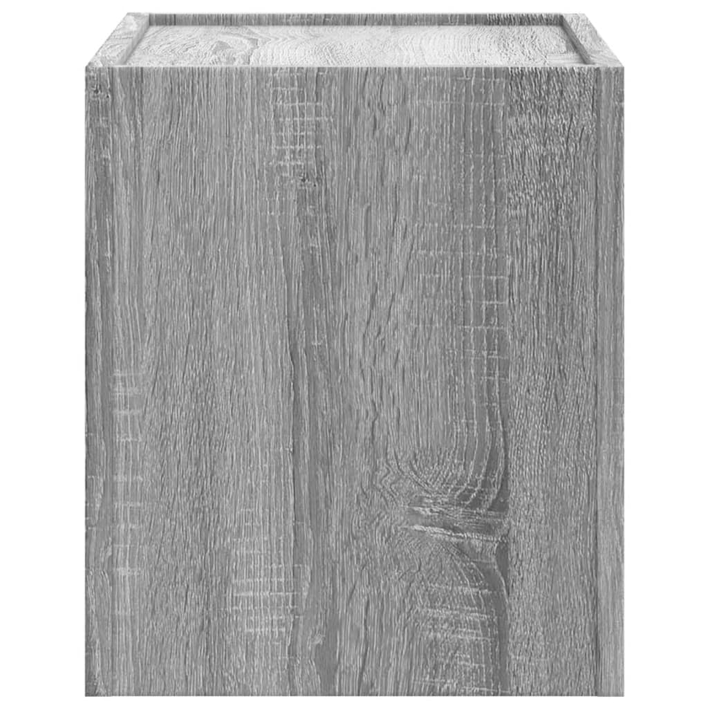 Comodino a Muro Grigio Sonoma 45x30x35 cm