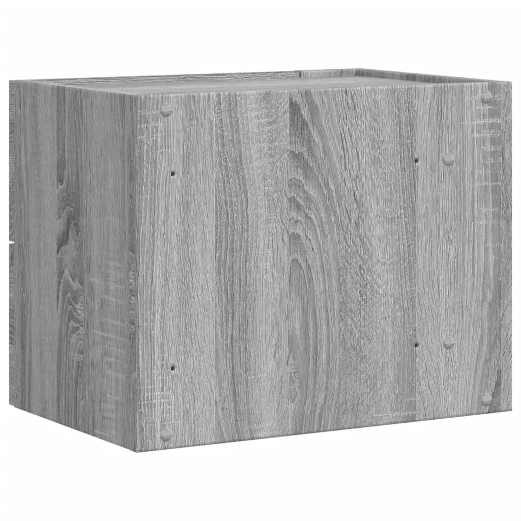 Comodini a Muro 2 pz Grigio Sonoma 45x30x35 cm