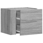 Comodini a Muro 2 pz Grigio Sonoma 45x30x35 cm