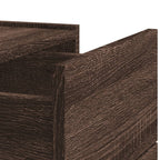 Comodino a Muro Rovere Marrone 45x30x35 cm