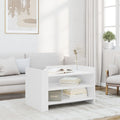 Tavolino da Salotto Bianco 80x50x50 cm in Legno Multistrato