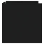 Tavolino da Salotto Nero 80x50x50 cm in Legno Multistrato