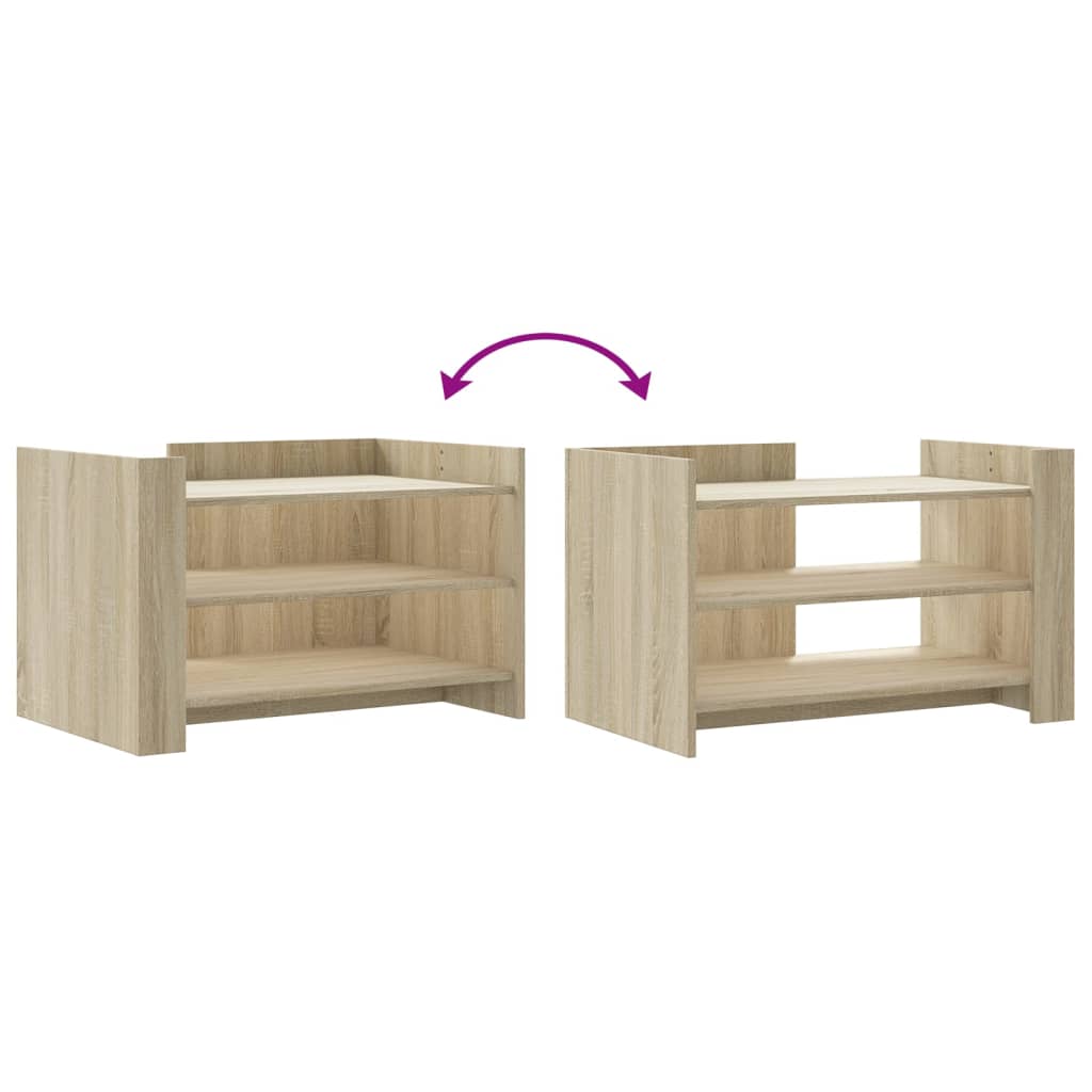 Tavolino da Salotto Rovere Sonoma 80x50x50 cm Legno Multistrato