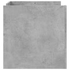 Tavolino Salotto Grigio Cemento 80x50x50 cm Legno Multistrato