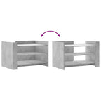 Tavolino Salotto Grigio Cemento 80x50x50 cm Legno Multistrato