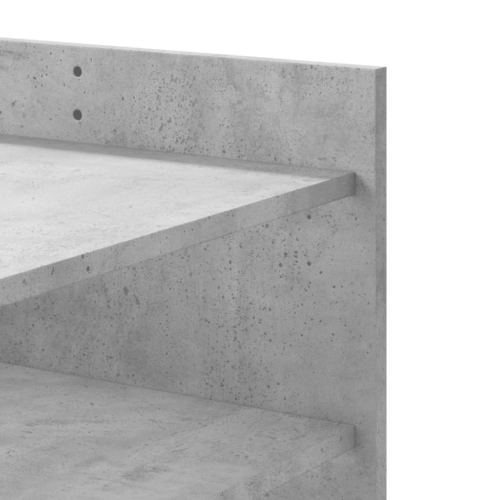 Tavolino Salotto Grigio Cemento 80x50x50 cm Legno Multistrato