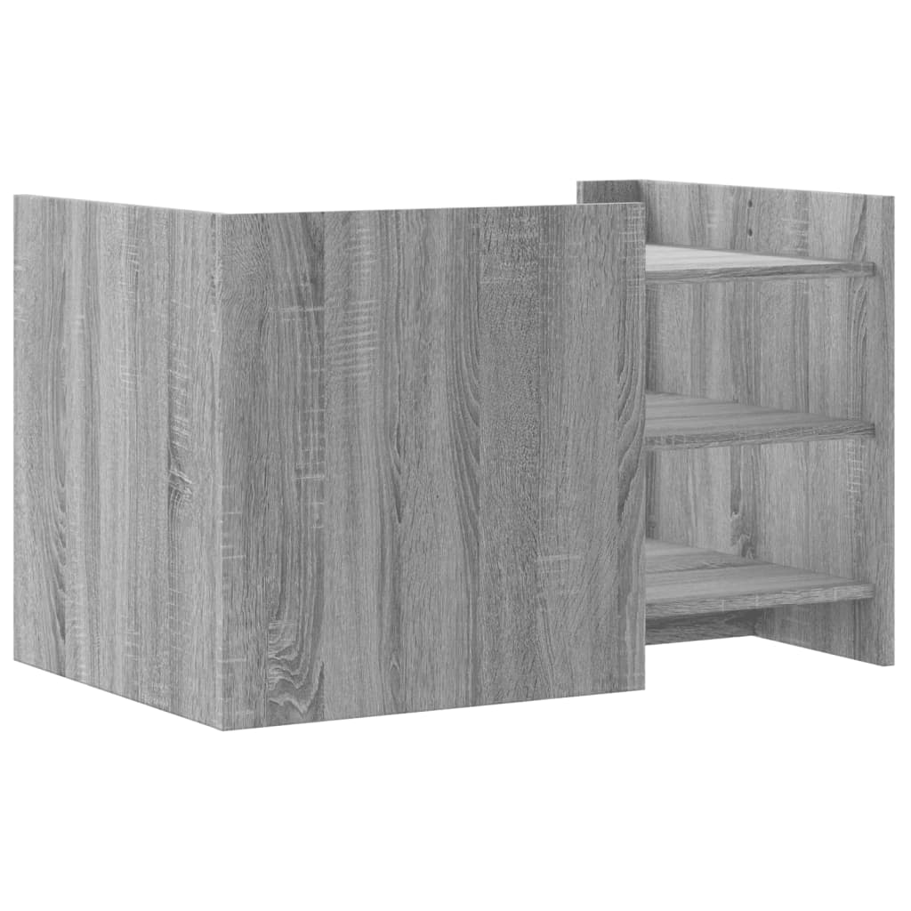 Tavolino Salotto Grigio Sonoma 80x50x50 cm Legno Multistrato