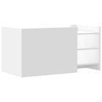 Tavolino da Salotto Bianco 100x50x50 cm in Legno Multistrato