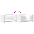 Tavolino da Salotto Bianco 100x50x50 cm in Legno Multistrato