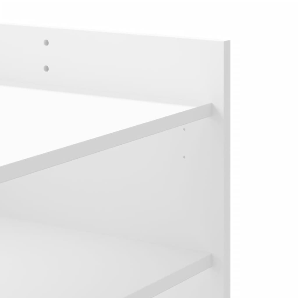 Tavolino da Salotto Bianco 100x50x50 cm in Legno Multistrato