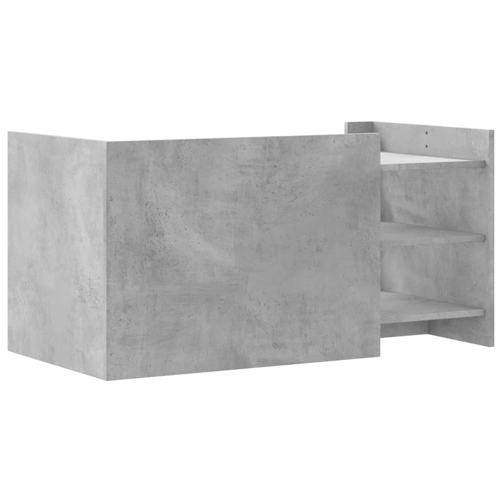 Tavolino Salotto Grigio Cemento 100x50x50 cm Legno Multistrato