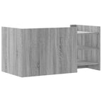 Tavolino Salotto Grigio Sonoma 100x50x50 cm Legno Multistrato