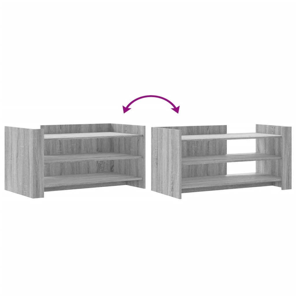 Tavolino Salotto Grigio Sonoma 100x50x50 cm Legno Multistrato