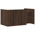 Tavolino Salotto Rovere Marrone 100x50x50 cm Legno Multistrato